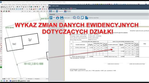 Generowanie Wykazu Zmian Danych Ewidencyjnych dla działki YouTube