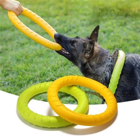 New Pet Dog Agility Training Toys EVA Ring Dogs Puppy Chew Toys Teeth Cleaning Bite Resistant ...