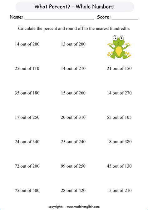 Percent Worksheets Grade 6