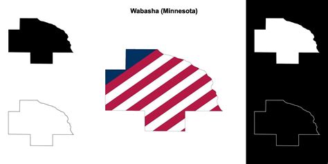 Wabasha County Minnesota Outline Map Set 43222817 Vector Art At Vecteezy