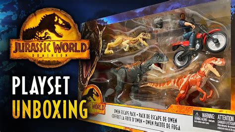 Jurassic World Dominion TOY UNBOXING Owen Escape Pack 4K Review