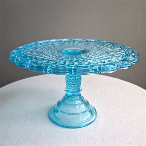 Victorian Blue Glass Cake Stand Thousand By Barkingsandsvintage