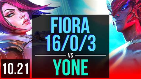 Fiora Vs Yone Top 16 0 3 9 Solo Kills Legendary 600 Games Euw