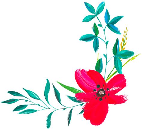 Flores Pintadas A Mano PNG Imagenes Gratis 2024 PNG Universe