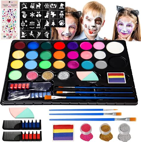 Schminke Karneval Kinder 24 Farben Karneval Schminke Set Halloween