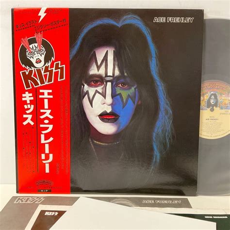 【やや傷や汚れあり】ポスター付 美盤 キッス エース・フレーリー Lp レコード 帯付 Vip 6579 Kiss