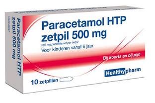 Healthypharm Paracetamol HTP Zetpil 500mg 10 Stuks De Online Drogist