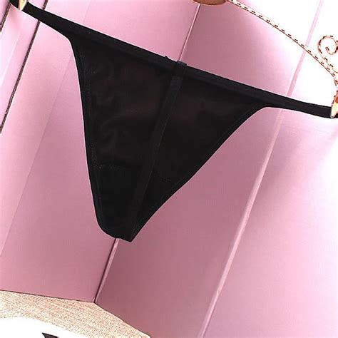 Womens Silky Satin G String Thongs Panties Sexy T Back Underwear Bikini Lingerie EBay