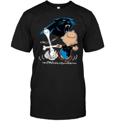 Charlie Brown Snoopy Carolina Panthers T Shirt Teenavisport