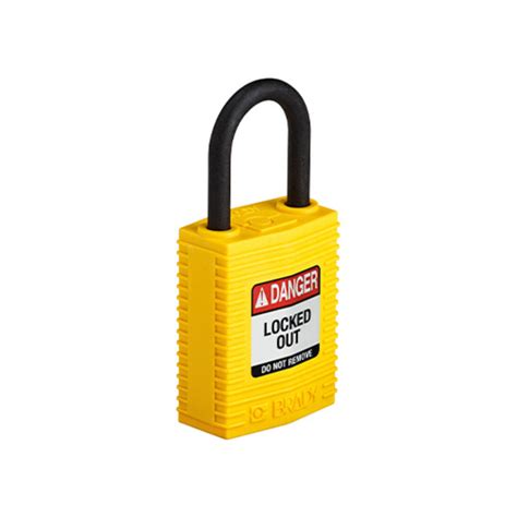 Brady Nylon SafeKey Compact Safety Padlock Yellow 150181 Lockout