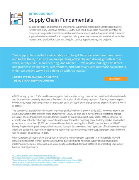 Meet Supply Chain Disruptions Head On Acumatica Cloud Erp