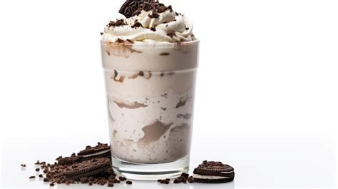 Premium Photo Decadent Cookies And Cream Milkshake Delight On White