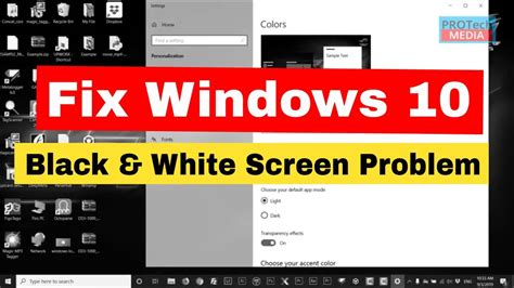 How To Fix Windows 10 Black And White Screen Problem Youtube