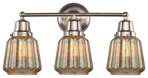 Aditi Chatham 3 Light Bathroom Vanity Light Brushed Satin Nickel