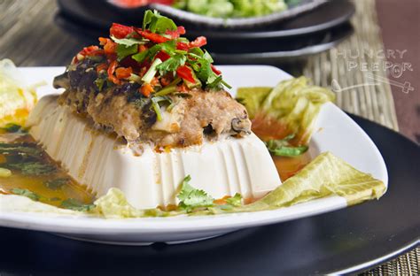 A Dish Of Steamed Tofu With Colourful Toppings Hungry Peepor