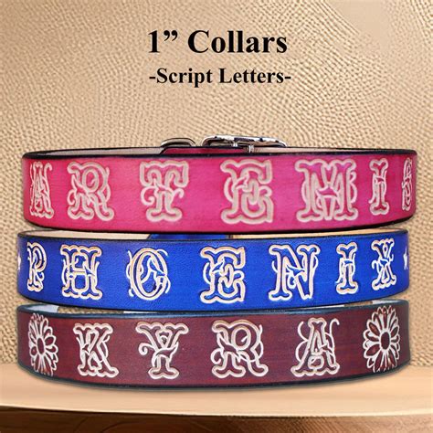 Custom Name Leather Dog Collars – Handmade for Puppies to XL Dogs ...