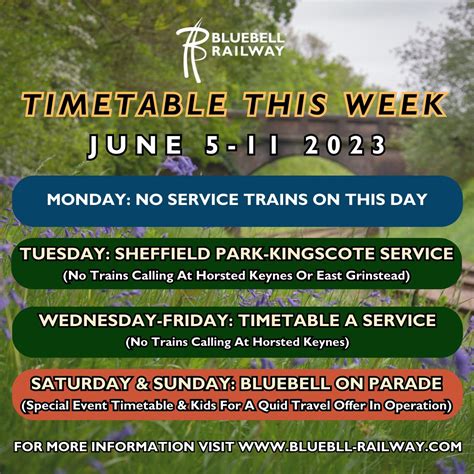 Bluebell Railway On Twitter This Week S Services On The Bluebell