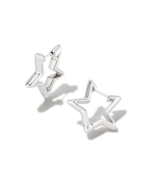 Star Huggie Earrings In Silver Kendra Scott