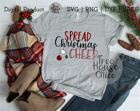 Spread Christmas Cheer Svg Dxf Png Jpeg Christmas Shirt Svg Etsy