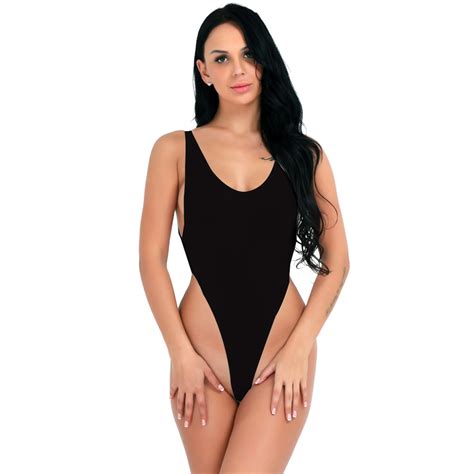Women Sheer Lingerie High Cut Leotard Tops Bodysuit Thong Monokini Swimwear Ebay