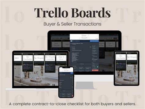 Trello Board I Transaction Coordinator Templates I Real Estate Toolkit