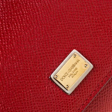 Dolce And Gabbana Red Dauphine Leather Mini Miss Sicily Crossbody Bag For Sale At 1stdibs