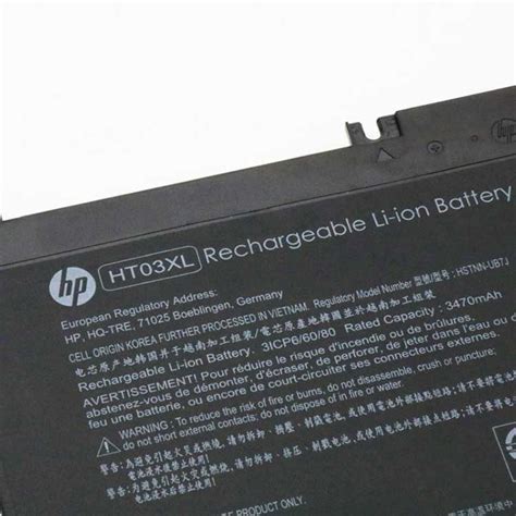 Ht03xl Batería Para Hp Ht03xl 3420mah4104wh