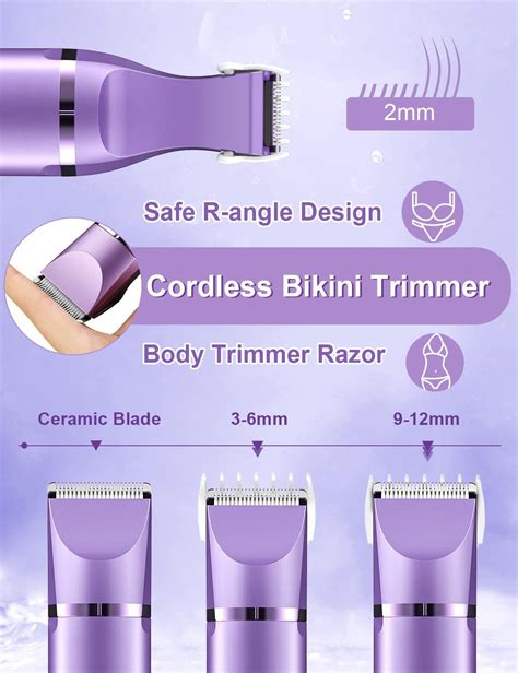 YBLNTEK Rechargeable Bikini Trimmer For Women 2 In 1 Electric Razor