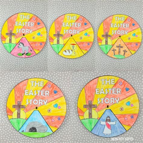 The Easter Story Wheel Spinner Craft For Kids Non Toy Ts