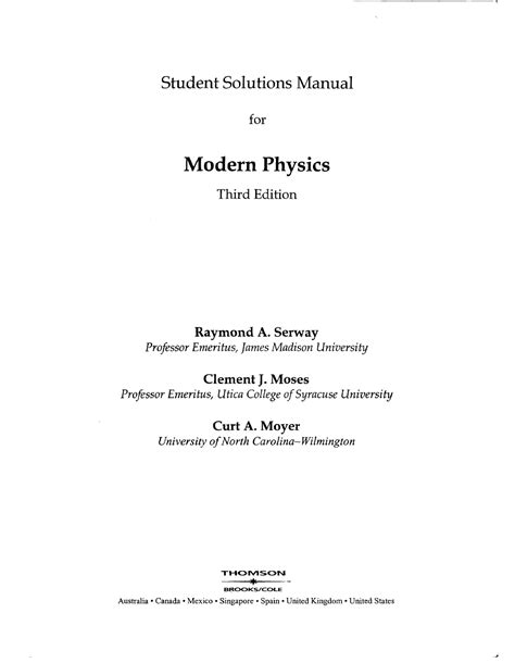 Solucionario Serway F Sica Moderna Student Solutions Manual For