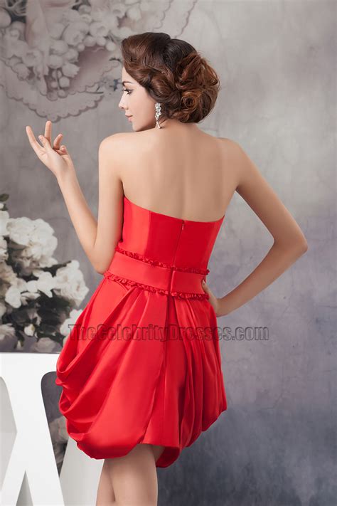 Chic Strapless Short Red Party Cocktail Homecoming Dress ...