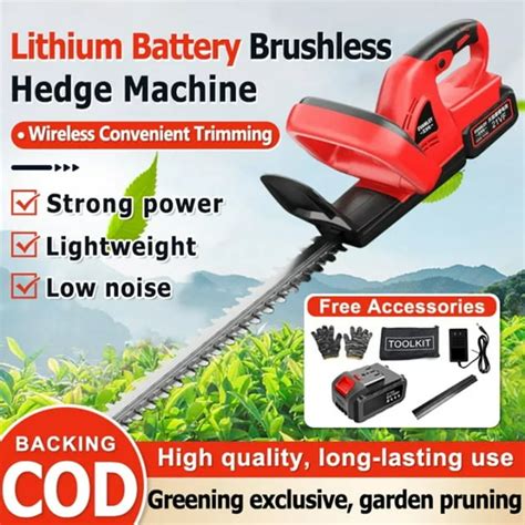 Praxo 21v Cordless Hedge Trimmer Lightweight Handheld Battery