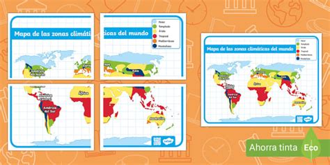 Póster: Mapa de las zonas climáticas (teacher made)