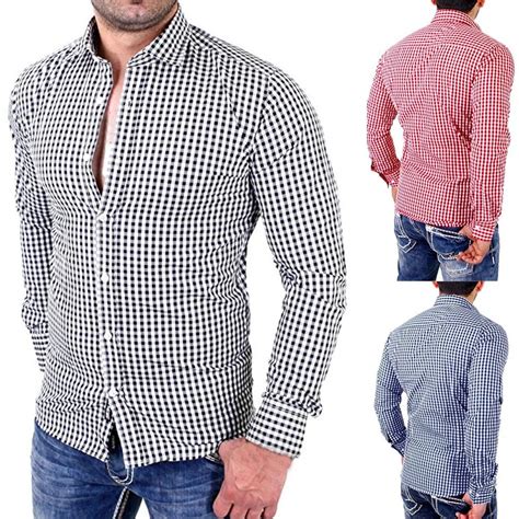 New Arrival Men's Plaid Shirts Male Long Sleeve Slim Fit Business ...