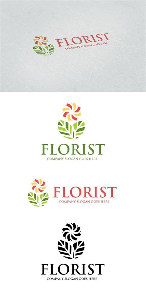 Florist Logo | Florist logo, Logo design samples, Graphic design branding