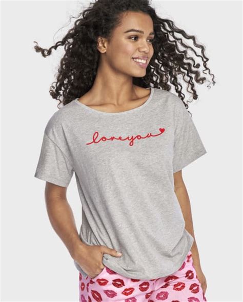 Womens Valentines Day Graphic Sleep Tee