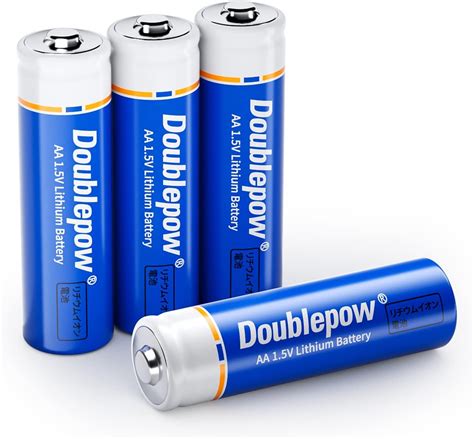 Doublepow AA Rechargeable Lithium Batteries With LCD Charger High