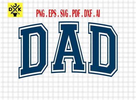 Dad Varsity Font SVG Best Daddy Svg Fathers Day Svg Dad Svg - Etsy