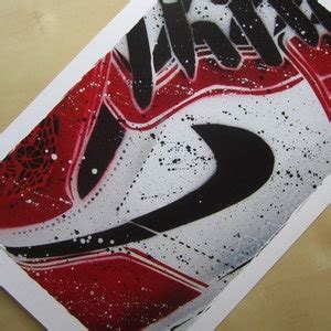 Air Jordan 1 Stencil Art Print - Etsy UK