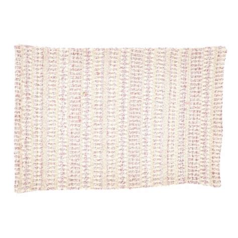 Saro 840 P1420B 14 X 20 In Woven Line Oblong Placemats Pink Set Of