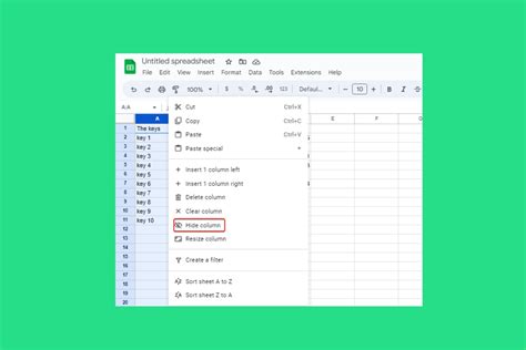 How To Hide Unhide Columns In Google Sheets Quick Steps