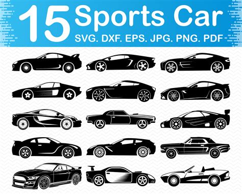 Sports Car Svg Racing Sports Car SVG Dxf Sports Car Clipart Cut Files ...