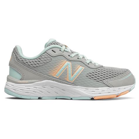 New Balance 680 V6 Laces Girls Running Shoes Rain Cloudpale Blue Chilllight Mango Mike