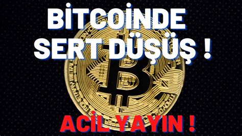 BİTCOİNDE SERT DÜŞÜŞ BİTCOİN VE ALTCOİN ANALİZ ACİL YAYIN