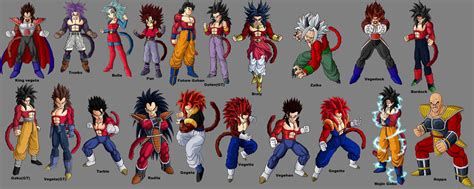 All Super Saiyans 4 Together By Brunomu On Deviantart