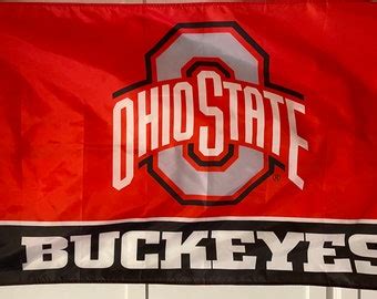 Ohio State Buckeyes Flag | Etsy