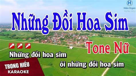 Karaoke Nh Ng I Hoa Sim Tone N Nh C S Ng Tr Ng Hi U Youtube