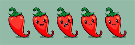 Cartoon Cute And Funny Red Hot Chili Pepper Vector Image
