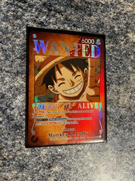 Monkey D Luffy Wanted Poster St Sr Alt Art One Piece Card