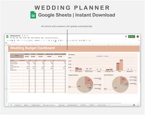 Google Sheets - Wedding Planner - Neutral – kjunstudio